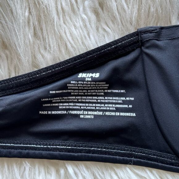 Skims Smoothing Intimates Strapless Bra Onyx Size 34A - Picture 7 of 8